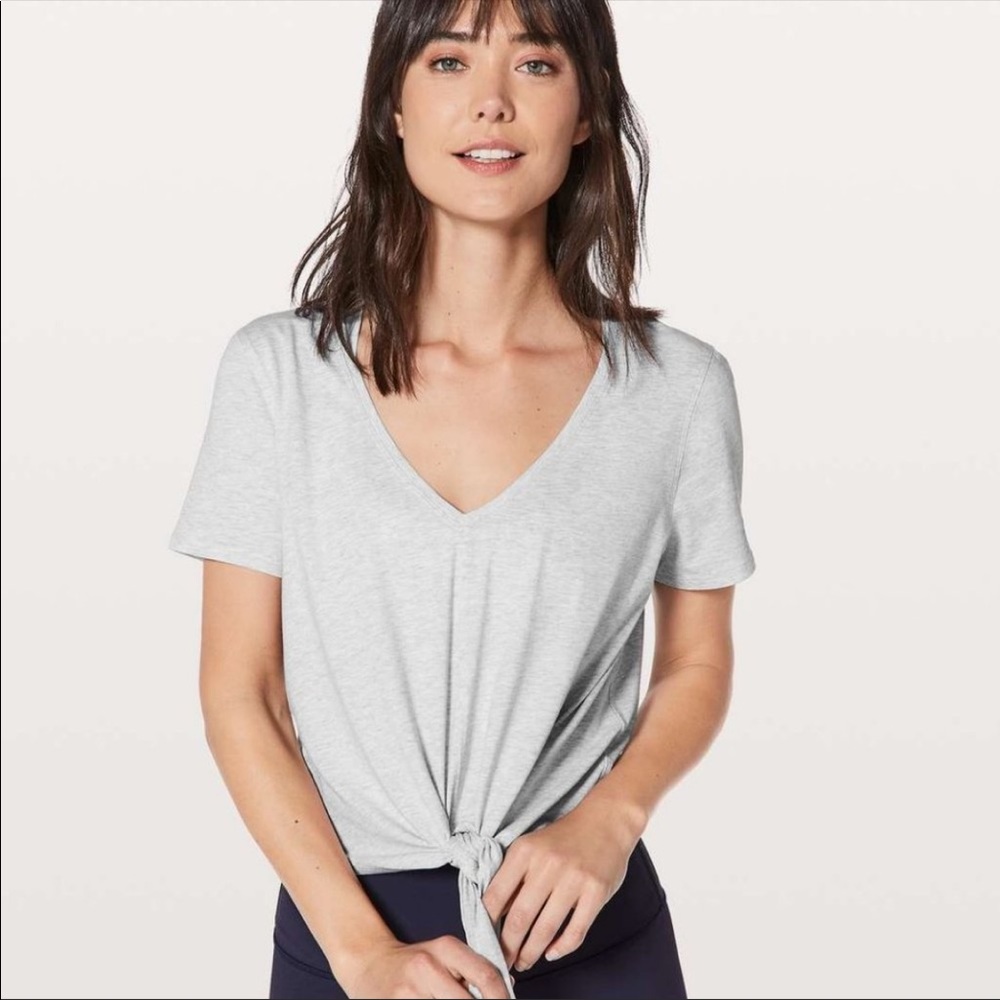 Lululemon tie bottom v neck. Worn once.
